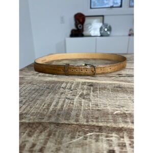 Vintage Lizard Skin Tan Belt Size 30-34